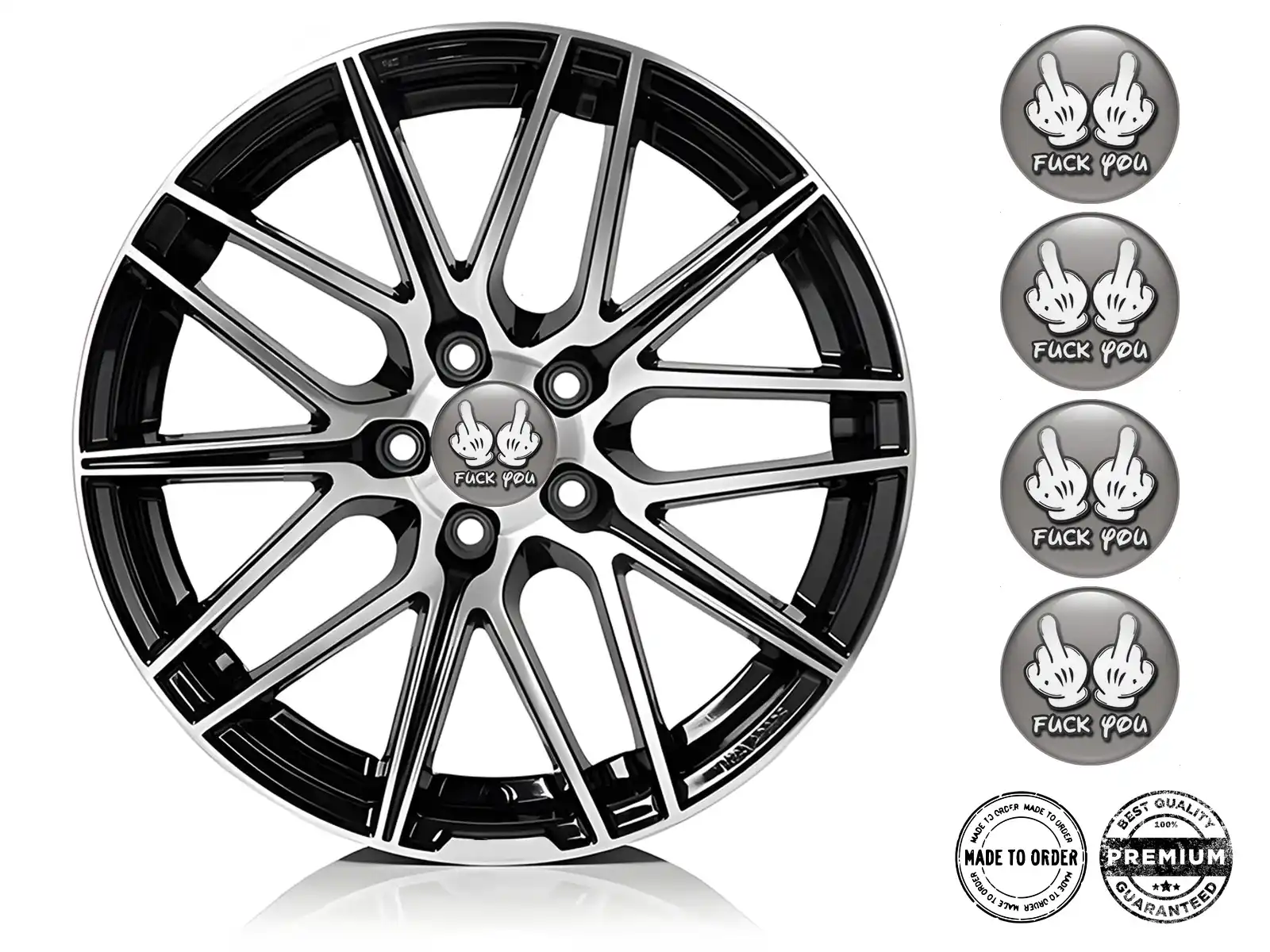 Sticker Dome Style Premium Wheel Logos